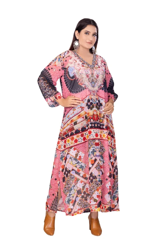 "Blooming Elegance: Floral Print Party Dress for Women" Tunics Exclusive limited