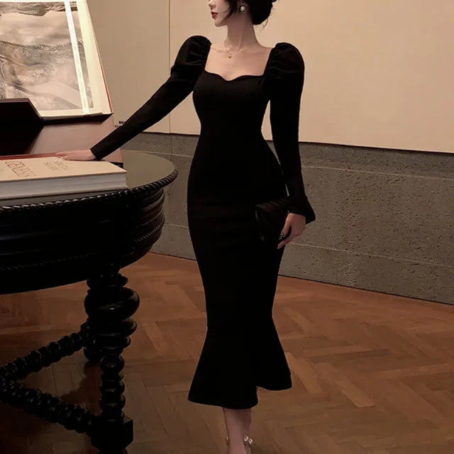 Black long dress