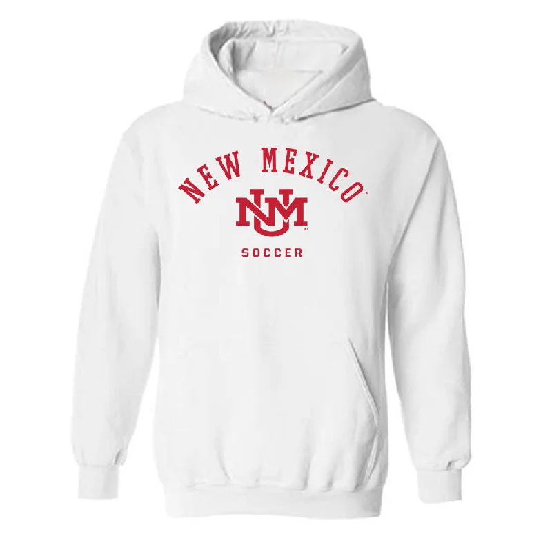 New Mexico - NCAA Women's Soccer : Ayla Dils - Classic Fashion Shersey Hooded Sweatshirt Hoodie with Rolled Sleeves Casual Relaxed New Mexico - NCAA Women's Soccer : Ayla Dils - Classic Fashion Shersey Hooded Sweatshirt Hoodie with Rolled Sleeves Casual Relaxed