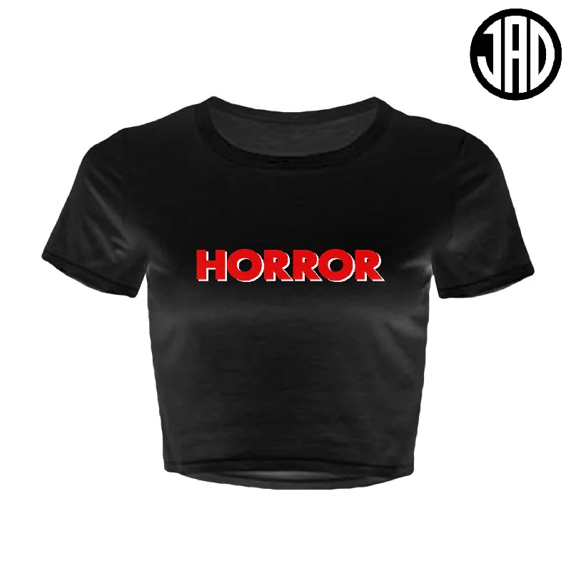 Horror High - Women's Crop Top Fleece Fabric Down Fabric Feather Fabric