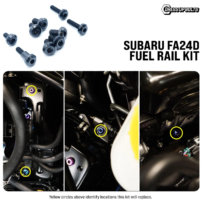 Dress Up Bolts Titanium Hardware Fuel Rail Cover Kit - Subaru FA24D Engine Tunics Sophisticated sleek