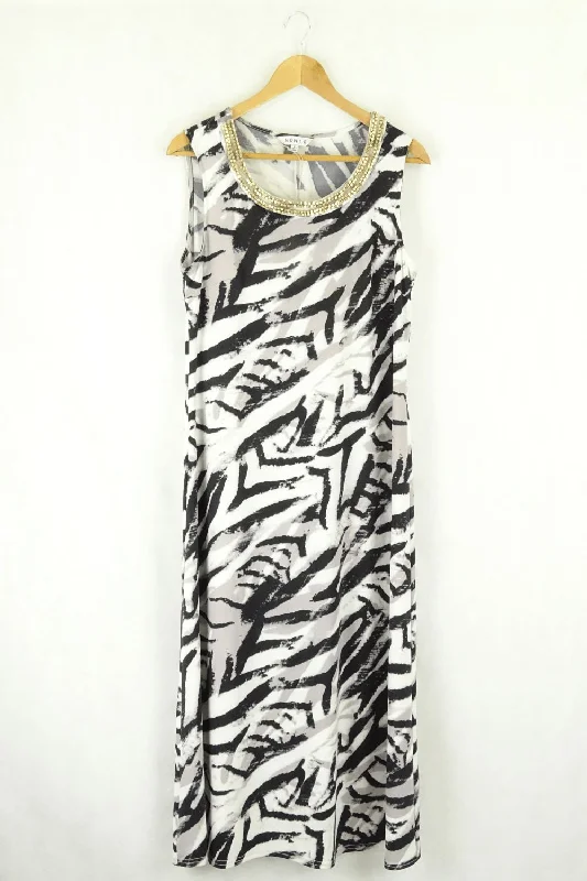 Noni B M Black And White Dress Tunics Practical easy-care