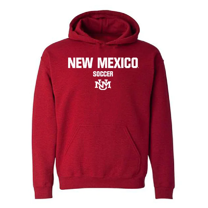 New Mexico - NCAA Women's Soccer : Ayla Dils - Classic Shersey Hooded Sweatshirt Hoodie with Contrast Stitching Detailed Premium New Mexico - NCAA Women's Soccer : Ayla Dils - Classic Shersey Hooded Sweatshirt Hoodie with Contrast Stitching Detailed Premium