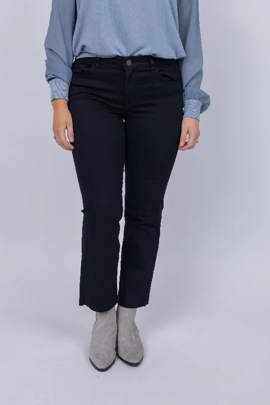 Elliott Lauren Denim Pant in Black Trendy High-Waist Trousers