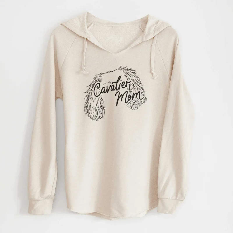 Cavalier King Charles Spaniel Mom - Cali Wave Hooded Sweatshirt Hoodie Dress Longline Feminine