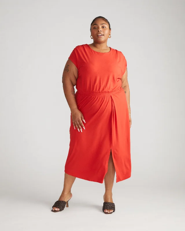 Havana Divine Jersey Dress - Sanguinello