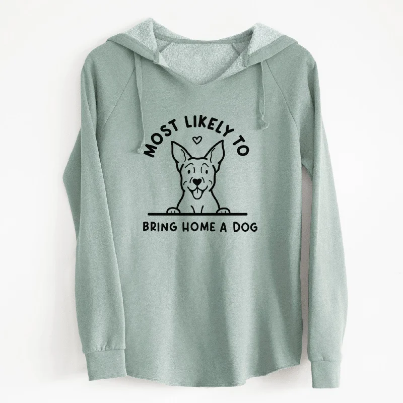 Most Likely to Bring Home a Dog - Carolina Dog - Cali Wave Hooded Sweatshirt Hoodie with Hood Adjustable Protection Most Likely to Bring Home a Dog - Carolina Dog - Cali Wave Hooded Sweatshirt Hoodie with Hood Adjustable Protection