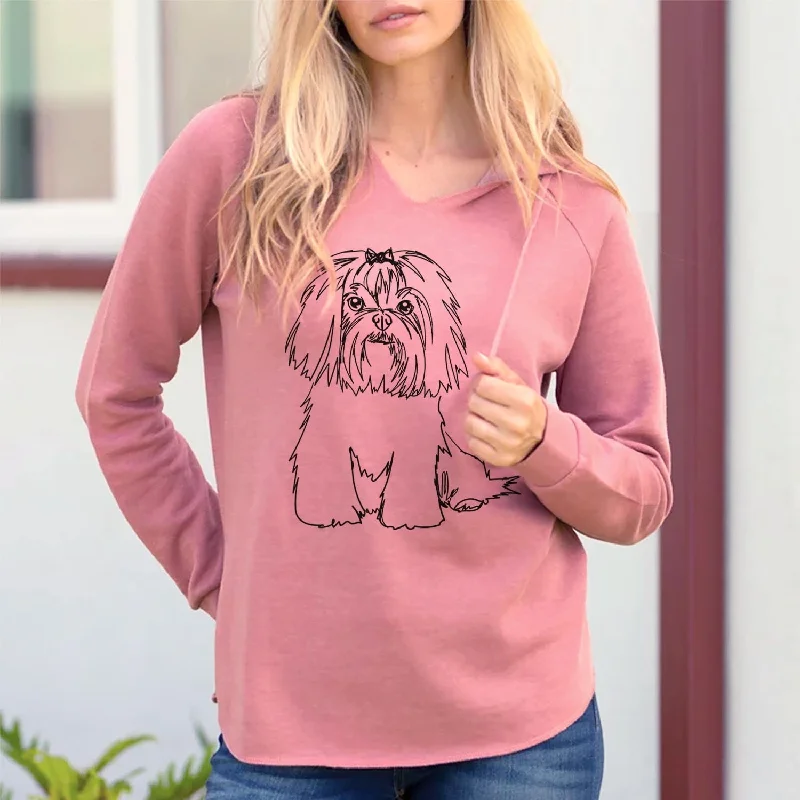 Doodled Maltese - Cali Wave Hooded Sweatshirt Oversized Hoodie Comfort Casual