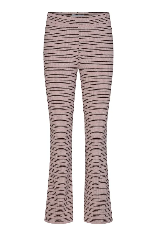 Natalia Flair Pants - Rose Gold Lurex Stylish Paperbag Waist Pants