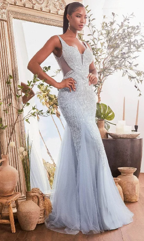 Cinderella Divine CR874 - Beaded Mermaid with V-Neckline Prom Dress Tunics Favorite customer Cinderella Divine CR874 - Beaded Mermaid with V-Neckline Prom Dress Tunics Favorite customer