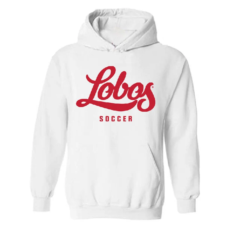 New Mexico - NCAA Women's Soccer : Ayla Dils - Classic Shersey Hooded Sweatshirt Hoodie with Hidden Zipper Minimalist Clean New Mexico - NCAA Women's Soccer : Ayla Dils - Classic Shersey Hooded Sweatshirt Hoodie with Hidden Zipper Minimalist Clean