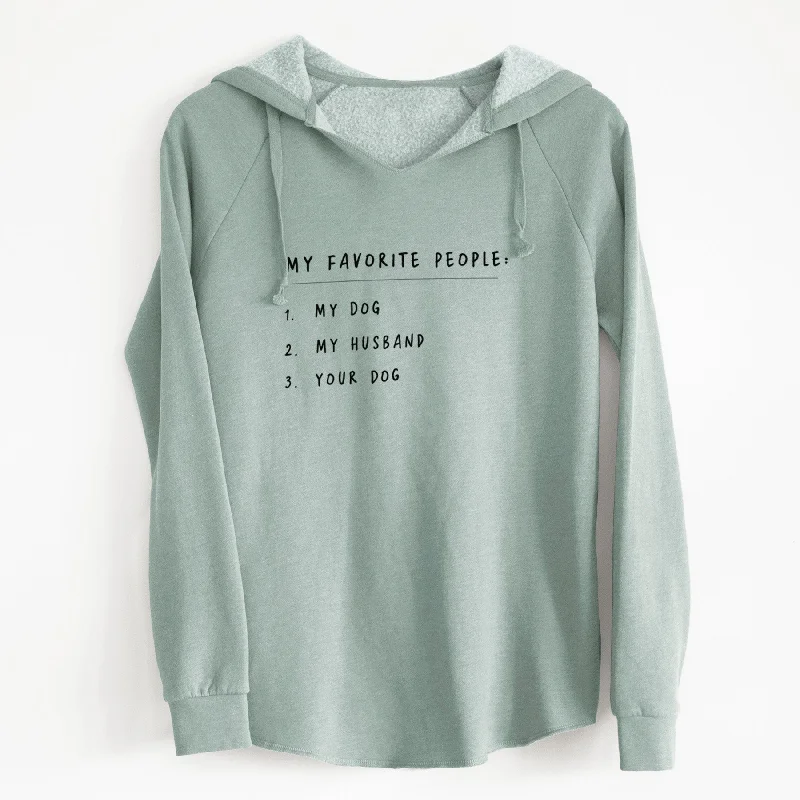 My Favorite People: Dog, Husband, Dog - Cali Wave Hooded Sweatshirt Hoodie with Lining Warm Insulated My Favorite People: Dog, Husband, Dog - Cali Wave Hooded Sweatshirt Hoodie with Lining Warm Insulated