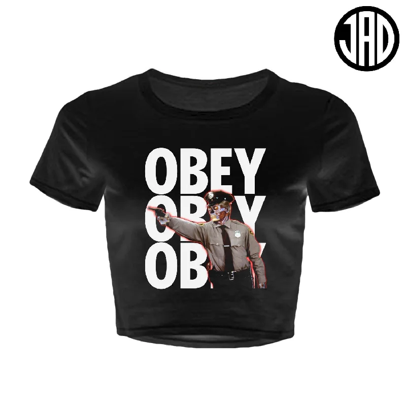 Do Not Question Authority - Women's Crop Top Layered Multi-layer Single Layer