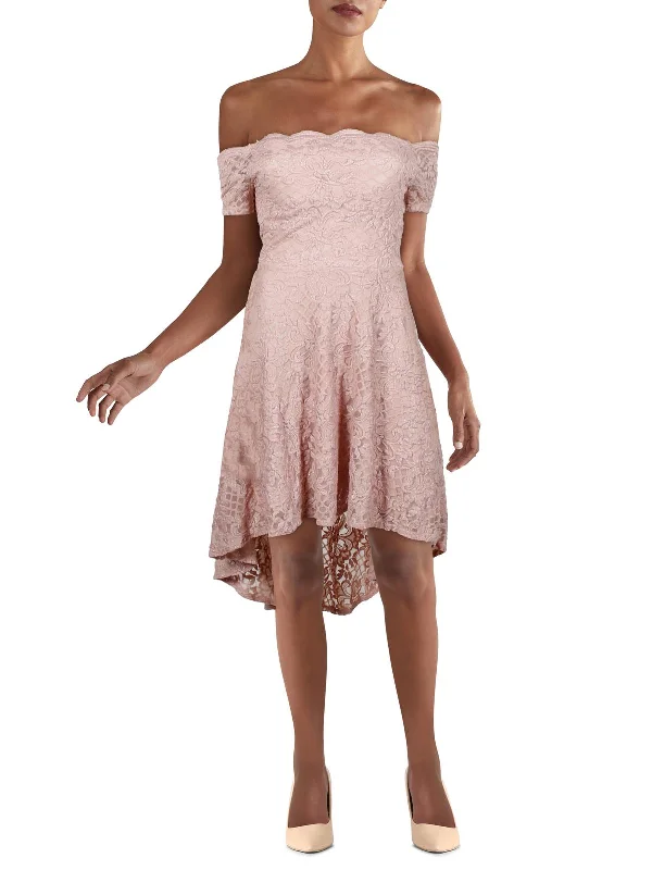 Juniors Womens Lace Short Cocktail and Party Dress Tunics Sophisticated sleek