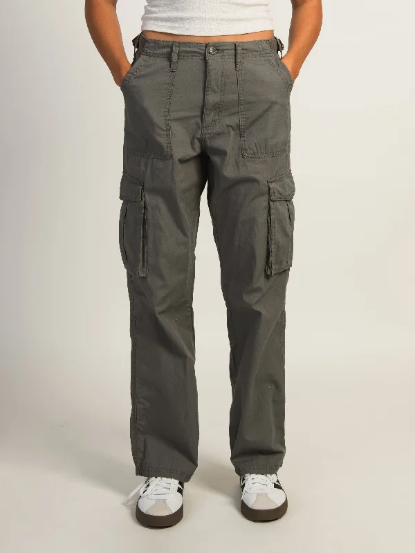 HARLOW PAIGE CARGO PANT - CHARCOAL Casual Drawstring Pants