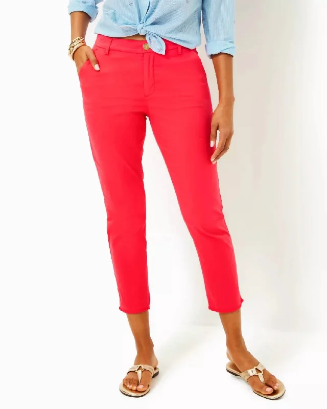 Montoya Chino Pants In Mizner Red Relaxed Fit Trousers
