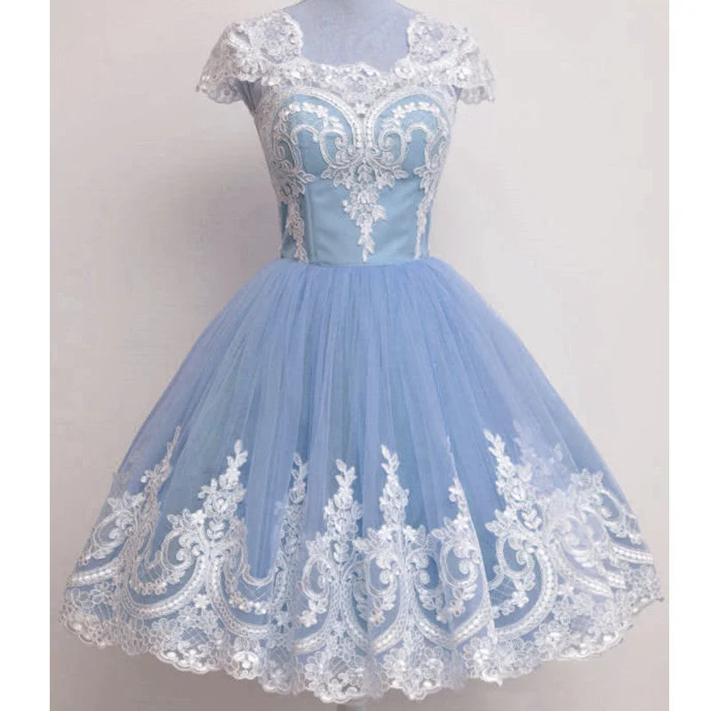 Vintage 1950s Prom Dresses Tulle Swing Party Dress Lace Appliques Tunics Favorite customer