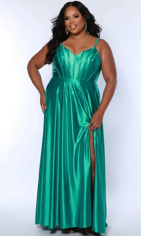 Sydney's Closet SC7380 - Sleeveless Corset Prom Dress Tunics Party sparkling