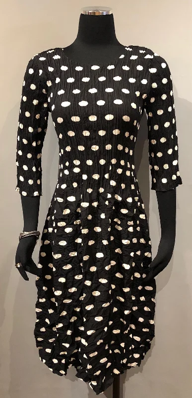 Alquema ADC544ELL Elliptical 3/4 Sleeve Smash Pocket Dress Tunic Top Casual
