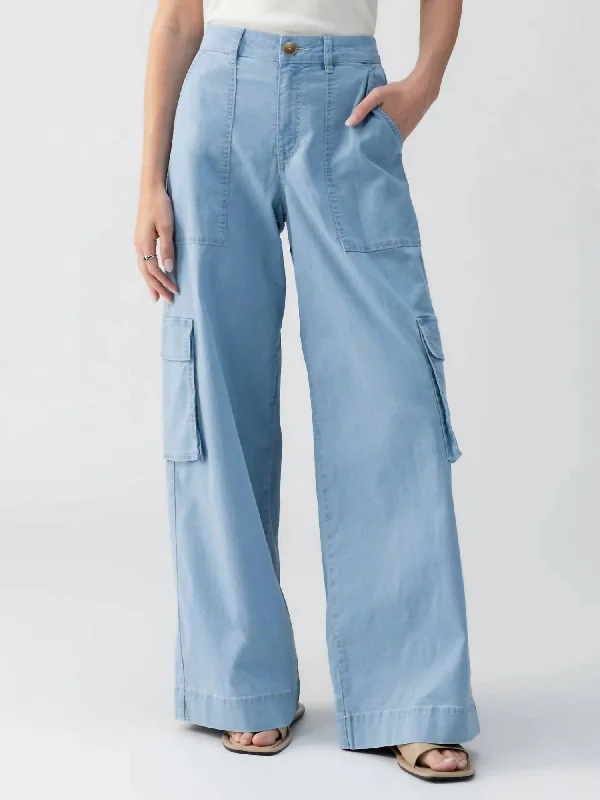 Sunset Denim Pants In Pale Blue Comfortable Jogging Pants