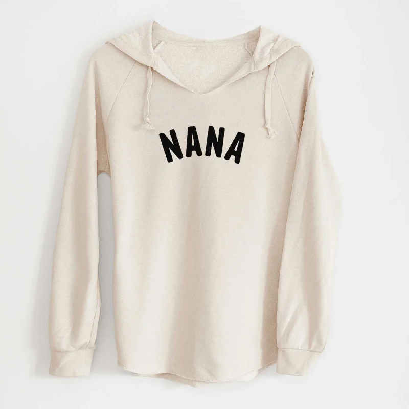 Nana - Articulate Collection - Cali Wave Hooded Sweatshirt Hoodie with Front Slit Layering Stylish Nana - Articulate Collection - Cali Wave Hooded Sweatshirt Hoodie with Front Slit Layering Stylish