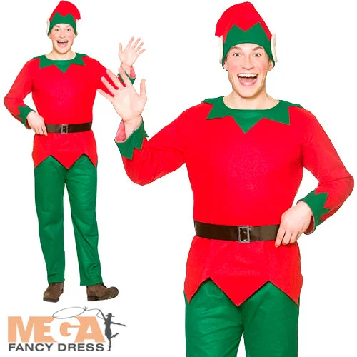 Men's Elf Christmas Fancy Dress Costume