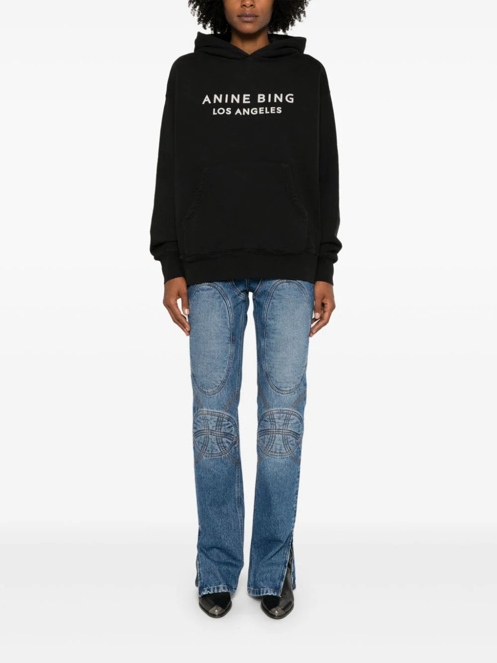 Alto Anine Bing Hoodie - Black Hoodie with Cropped Fit Short Trendy