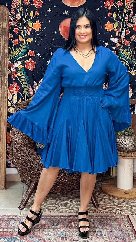 Nan Dress-Solid-SD303 Crew Neckline Casual