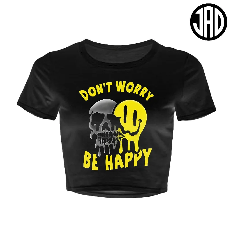 Don't Worry - Women's Crop Top Chenille Brocade Lace