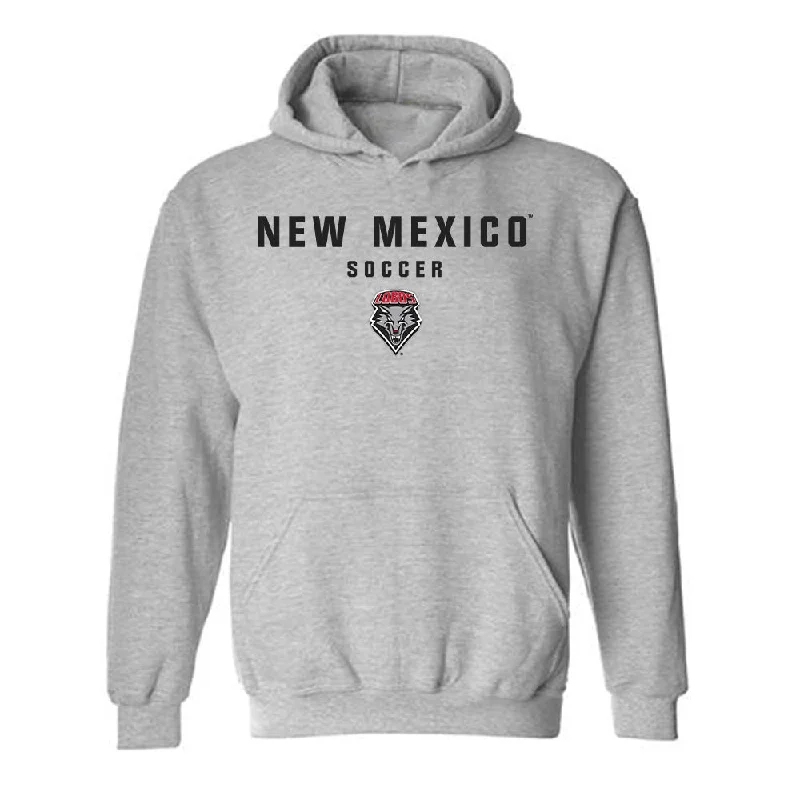 New Mexico - NCAA Women's Soccer : Ayla Dils - Classic Shersey Hooded Sweatshirt Hoodie with Batwing Sleeves Loose Dramatic New Mexico - NCAA Women's Soccer : Ayla Dils - Classic Shersey Hooded Sweatshirt Hoodie with Batwing Sleeves Loose Dramatic