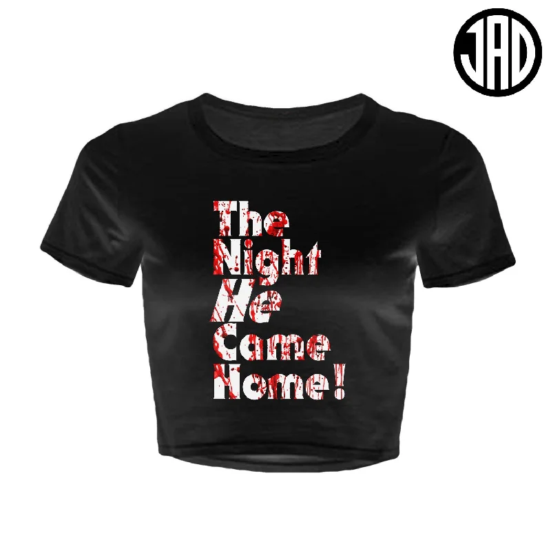 The Night - Women's Crop Top Front Pockets Side Pockets Patch Pockets