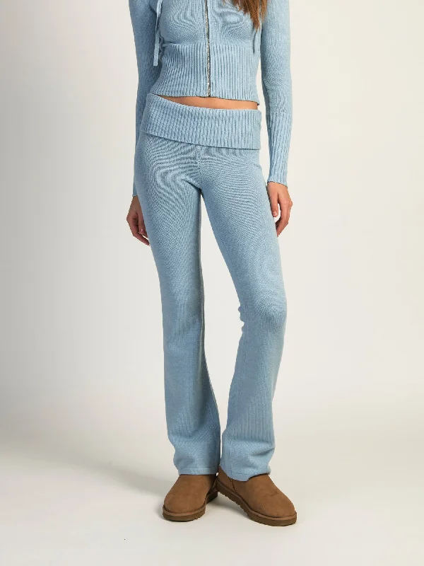 HARLOW BROOKE FLARE PANT - BABY BLUE Fashionable Jogger Pants