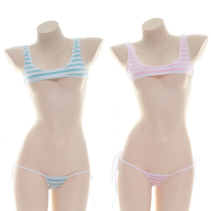 Sexy Anime School Girl Crop Top Set Houndstooth Herringbone Solid