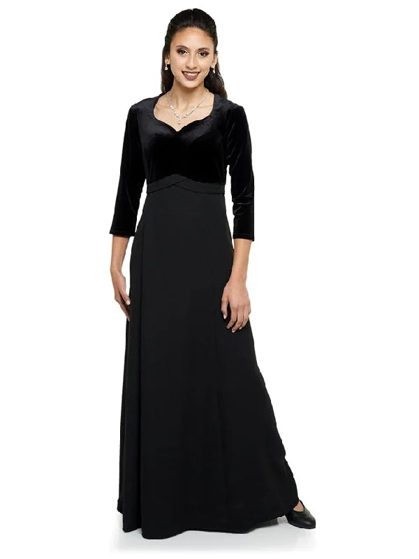 Alexandra Velvet Heart Neck, 3/4 Sleeve Dress Tunics Versatile stylish