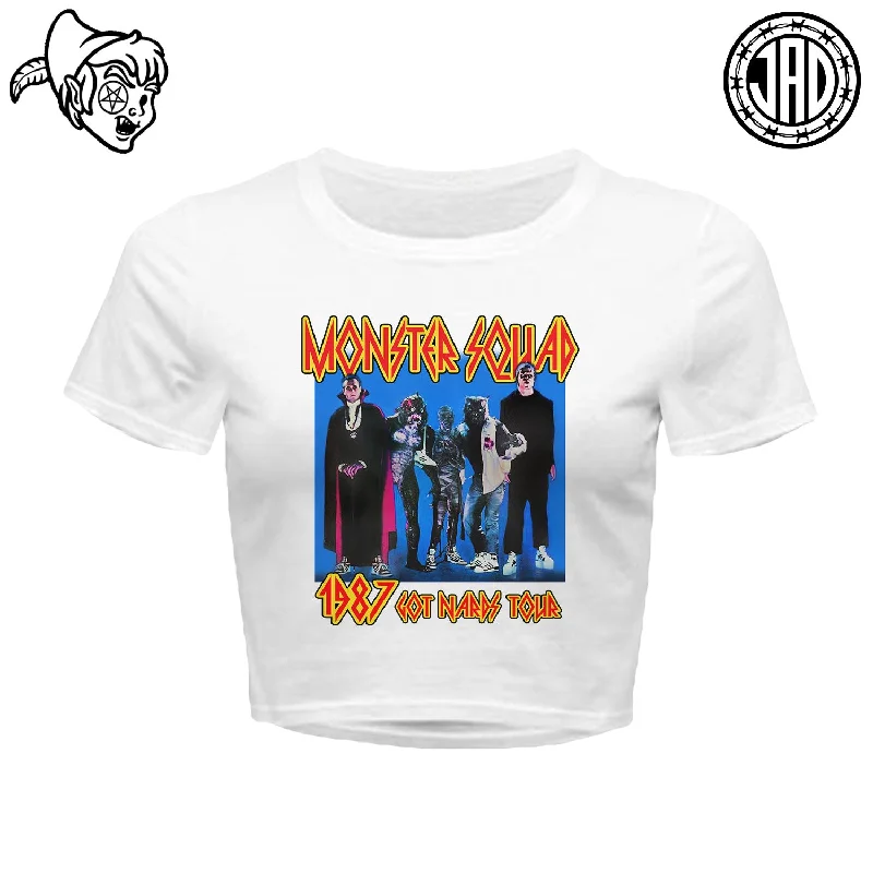 1987 Got Nards Tour -  Women's Crop Top Houndstooth Herringbone Solid
