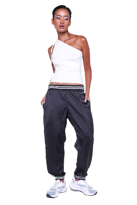 TASHA TRACK PANTS - BLACK Slim-Fit Khaki Pants