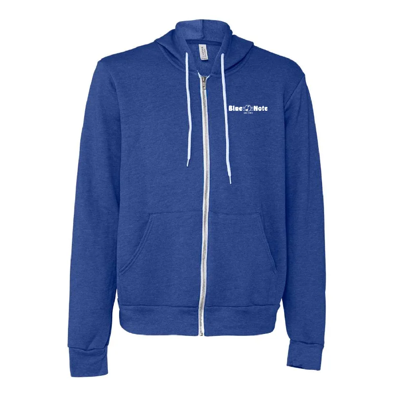 Blue Note Embroidered Zip Up Sweatshirt l unisex Hoodie with Hidden Zipper Minimalist Clean Blue Note Embroidered Zip Up Sweatshirt l unisex Hoodie with Hidden Zipper Minimalist Clean
