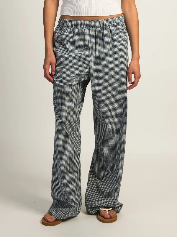 HARLOW TAYLOR PANT - NAVY/WHITE Chic Checkered Pants
