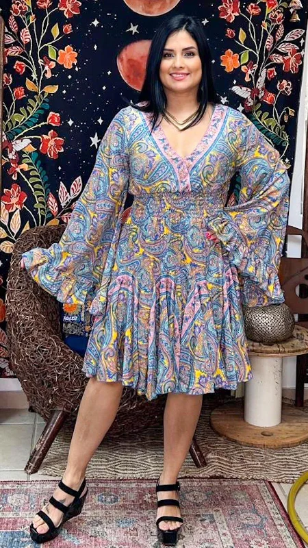 Nan Dress- SD303 Tunics Print Colorful