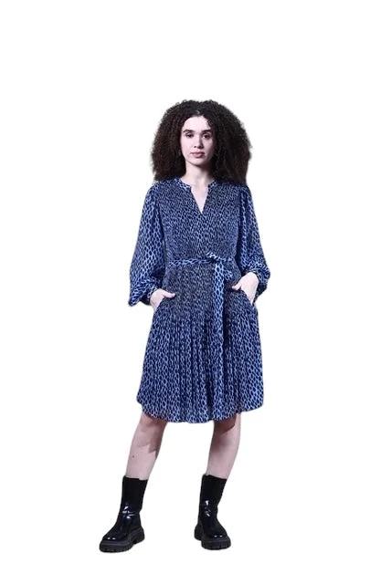 Ana Blue Leopard Dress Tunics Top rated
