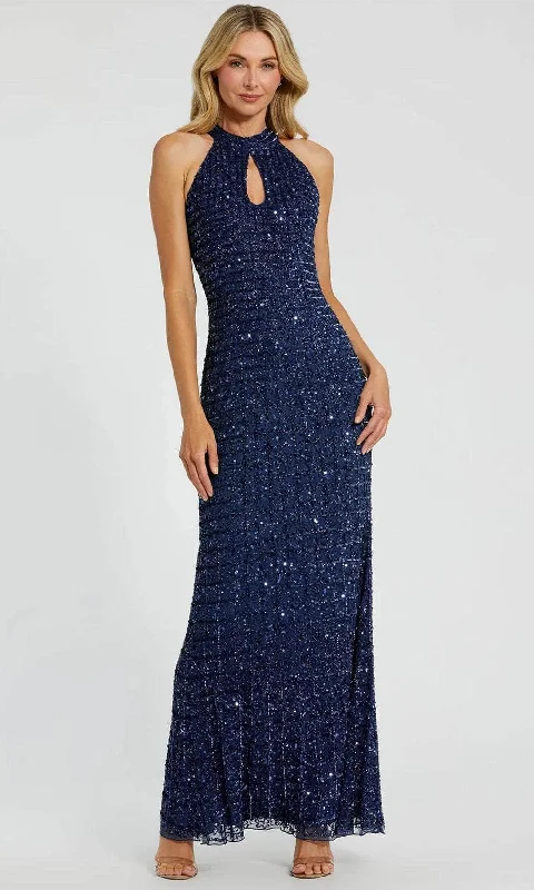 Mac Duggal 23018 - Sequined Front Cutout Evening Dress Tunics Short Trendy