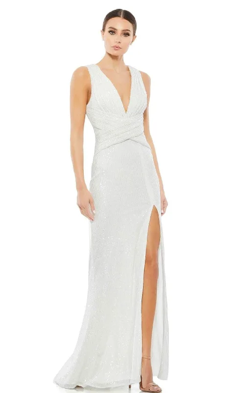 Ieena Duggal 26598I - Plunging V-Neck Sequin Evening Dress Tunics Versatile stylish