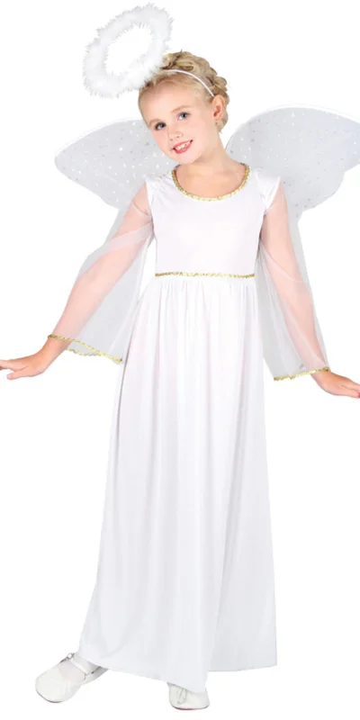 Girls Angel Christmas Nativity Play Fancy Dress Costume