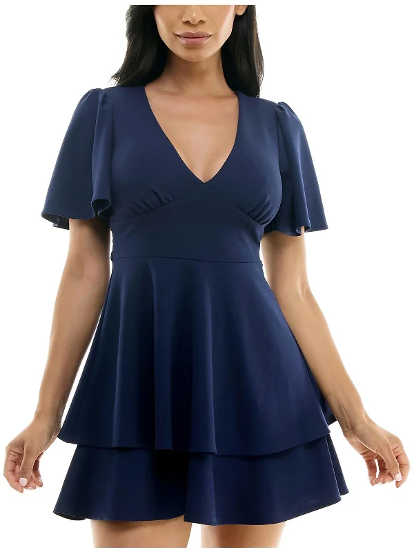 Juniors Womens Semi-Formal Mini Cocktail And Party Dress Tunics Business professional