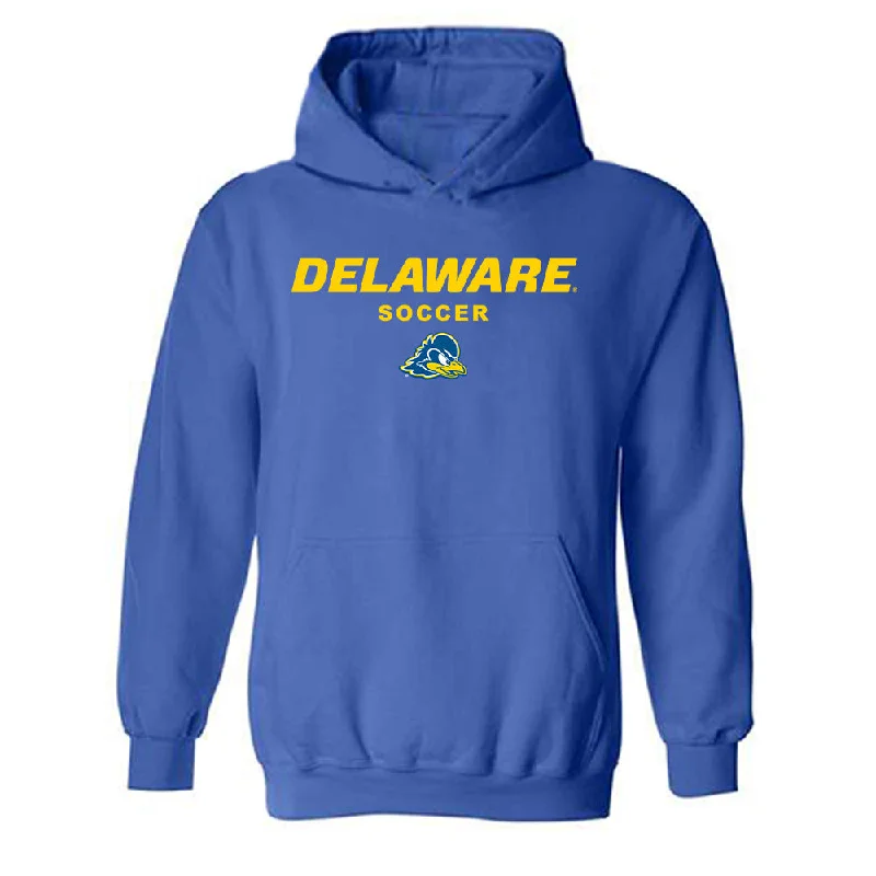 Delaware - NCAA Women's Soccer : Sarah Fritz - Classic Shersey Hooded Sweatshirt Hoodie with Hem Raw Edge Edgy Unfinished Delaware - NCAA Women's Soccer : Sarah Fritz - Classic Shersey Hooded Sweatshirt Hoodie with Hem Raw Edge Edgy Unfinished