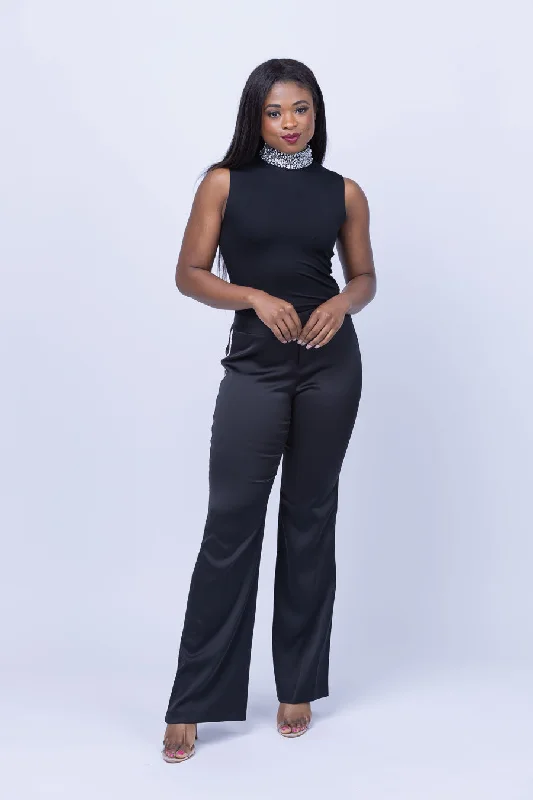 Alice & Olivia Livi Stripe Pant in Black Trendy Printed Leggings