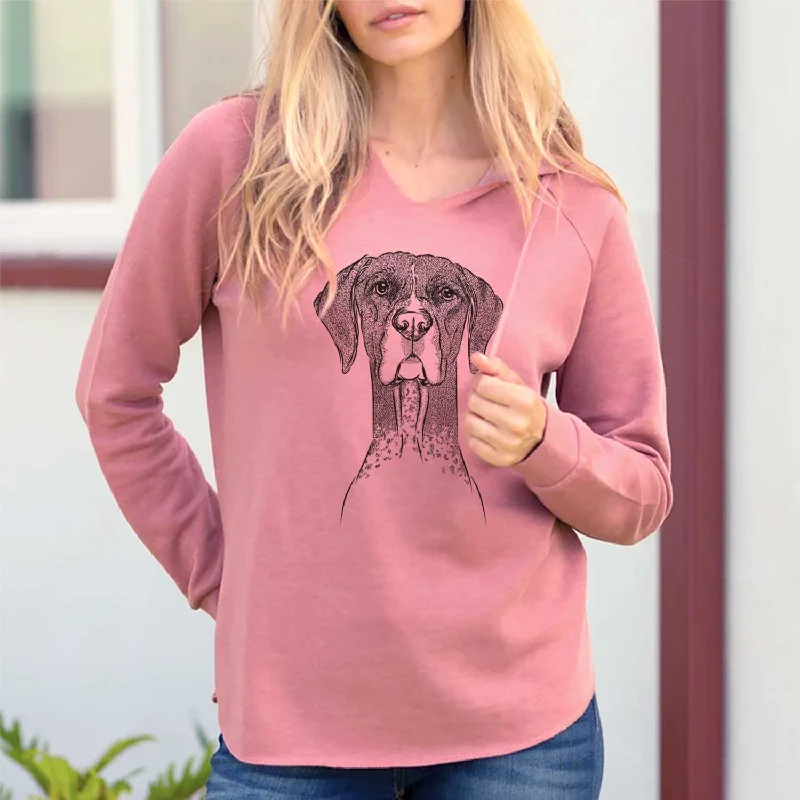 Mattis the German Shorthaired Pointer - Cali Wave Hooded Sweatshirt Hoodie with Hem Elastic Stretchable Comfortable Mattis the German Shorthaired Pointer - Cali Wave Hooded Sweatshirt Hoodie with Hem Elastic Stretchable Comfortable