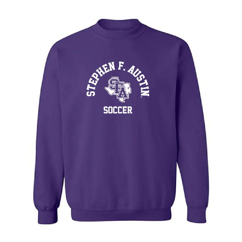 SFA - NCAA Women's Soccer : Ella Morgan - Classic Shersey Crewneck Sweatshirt Hoodie with Thumb Holes Functional Cozy SFA - NCAA Women's Soccer : Ella Morgan - Classic Shersey Crewneck Sweatshirt Hoodie with Thumb Holes Functional Cozy