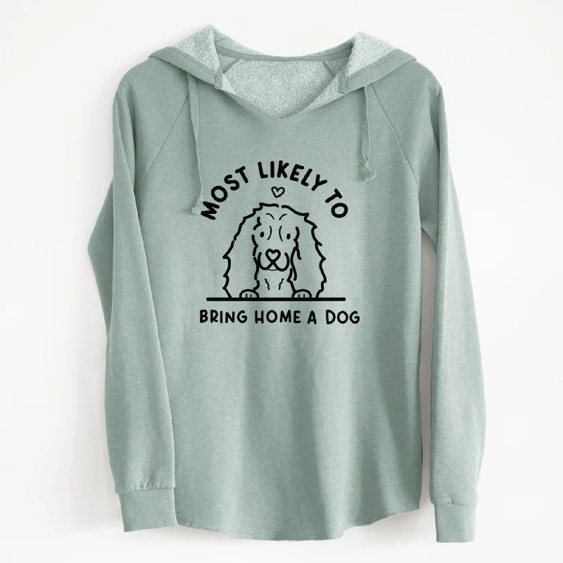Most Likely to Bring Home a Dog - Cocker Spaniel - Cali Wave Hooded Sweatshirt Hoodie with Pocket Utility Practical Most Likely to Bring Home a Dog - Cocker Spaniel - Cali Wave Hooded Sweatshirt Hoodie with Pocket Utility Practical