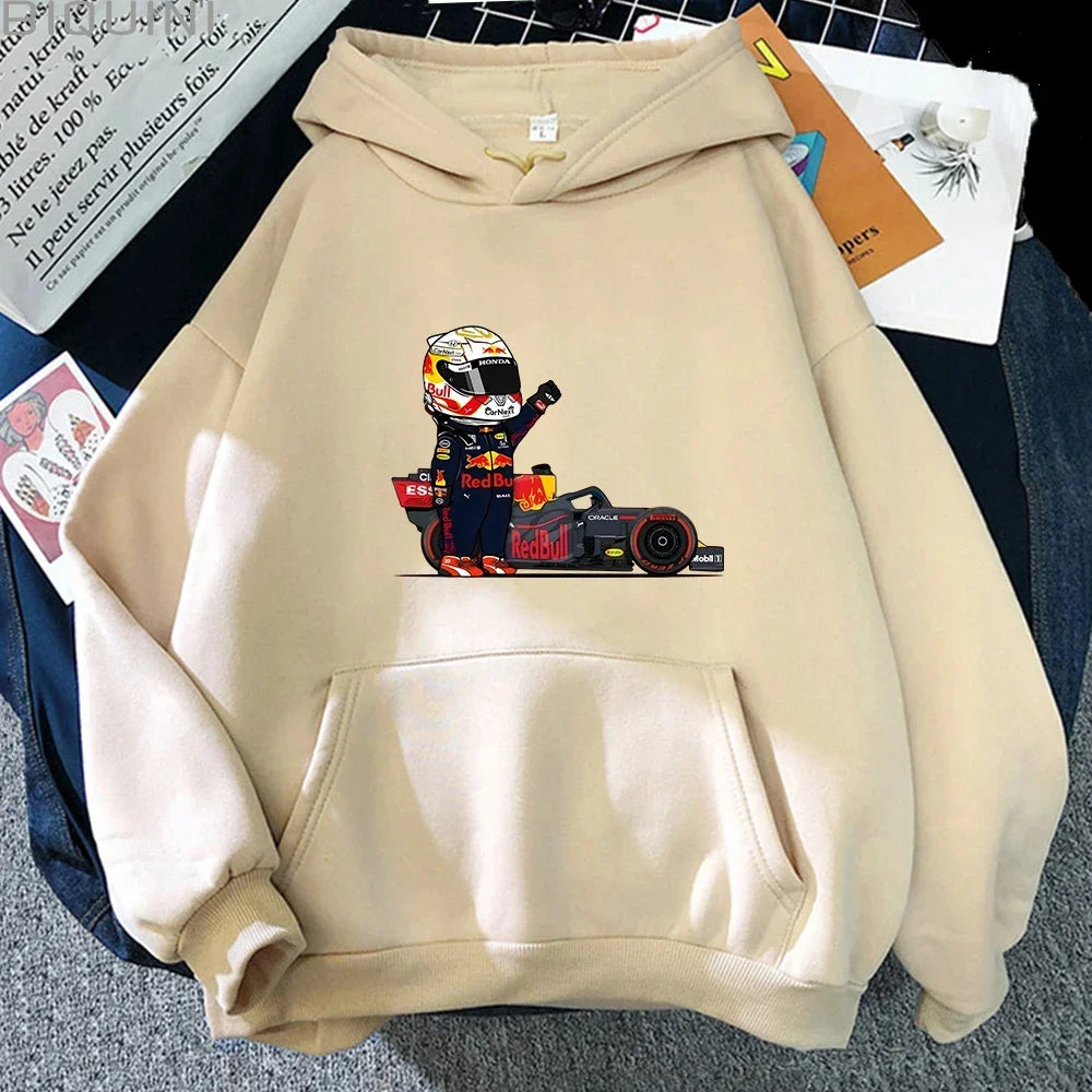 Mini F1 Hoodie Kawaii Sweatshirts Hoodie with Button Classic Timeless